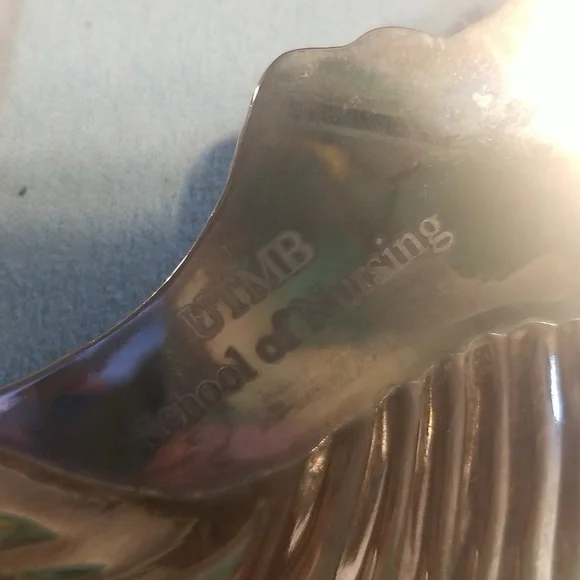 1956 Awards Candy Dish, Silver plate 8.5" x 7".  Beautiful Condition 68 year old - Picture 4 of 6